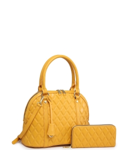 Quilted Satchel Wallet Bag 716551 YELLOW